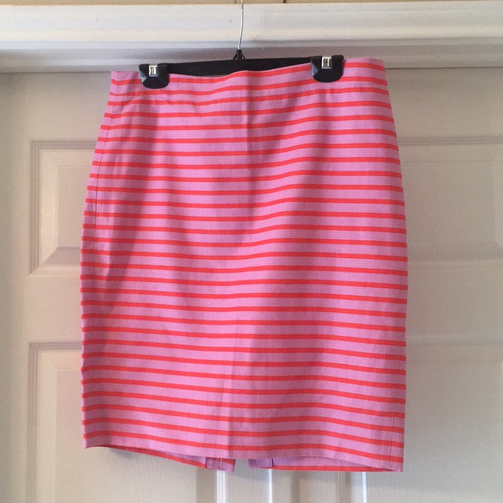 Pink and coral pencil skirt